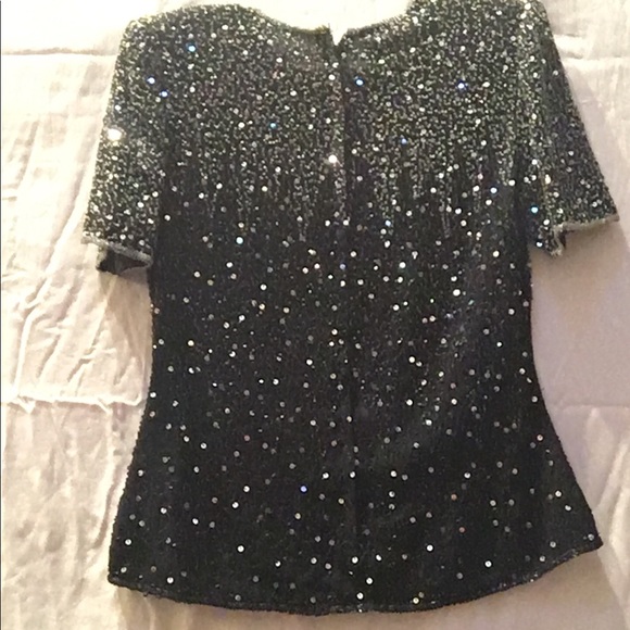Vintage Bling Stenay Sequin Blouse size Small - Picture 4 of 5